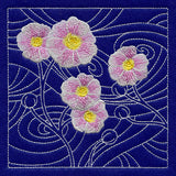 Japanese Anemone Sashiko Square