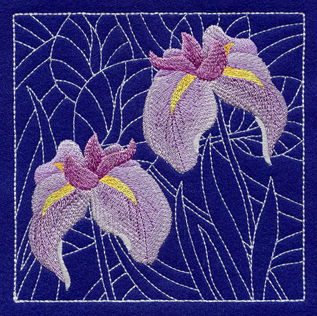 Iris Sashiko Square