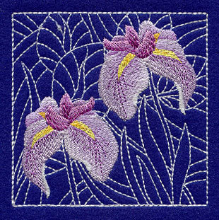 Iris Sashiko Square