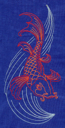 Sashiko Style Koi