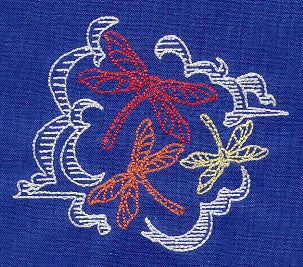 Sashiko Style Dragonflies