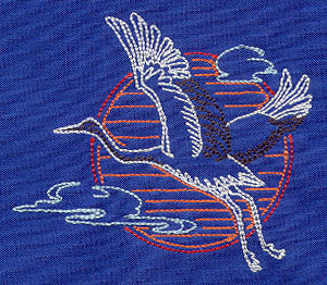 Sashiko Style Crane