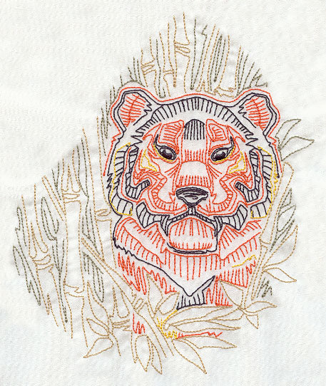 Sashiko Style Tiger