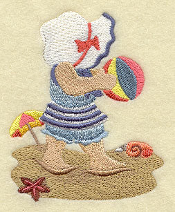 Sunbonnet Sue at the Beach