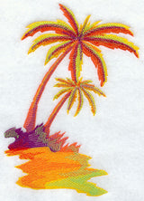 Tropical Palm Trees in Watercolor
