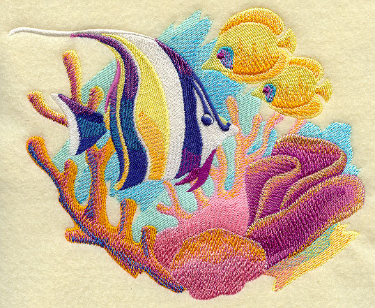 Coral Reef and Fish in Watercolor