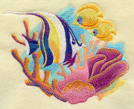 Coral Reef and Fish in Watercolor