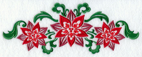 Damask Poinsettia Spray