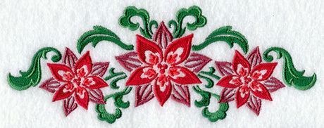 Damask Poinsettia Spray