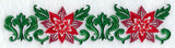 Damask Poinsettia Border