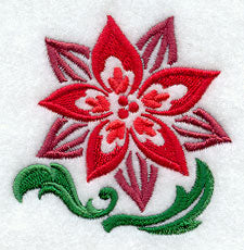 Damask Poinsettia Accent