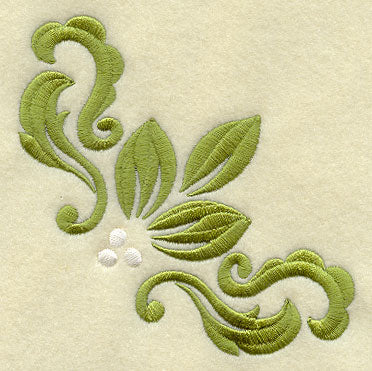 Damask Mistletoe Corner