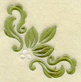Damask Mistletoe Corner