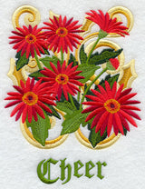 Victorian Red Daisies - Cheer