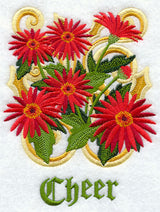 Victorian Red Daisies - Cheer