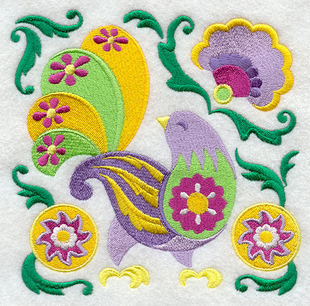 Stylin' Suzani Bird Square 1