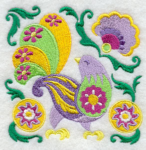 Stylin' Suzani Bird Square 1