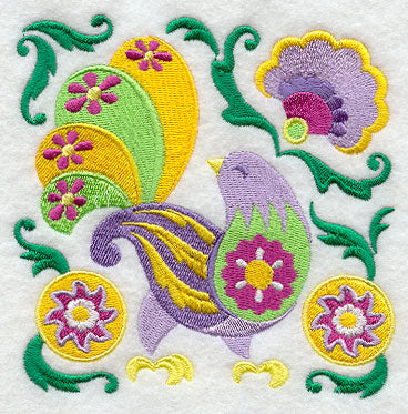 Stylin' Suzani Bird Square 1