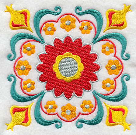 Stylin' Suzani Floral Square 1