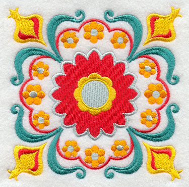 Stylin' Suzani Floral Square 1