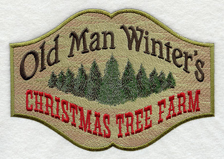 Old Man Winter's Tree Farm Sign
