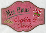 Mrs. Claus' Cookies and Candy Sign
