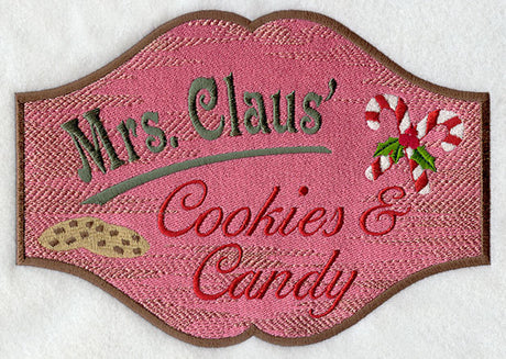 Mrs. Claus' Cookies and Candy Sign