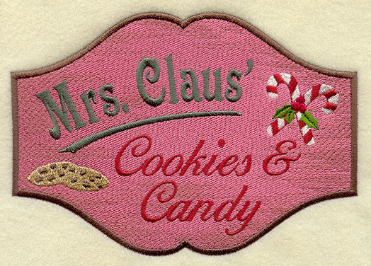 Mrs. Claus' Cookies and Candy Sign