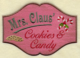 Mrs. Claus' Cookies and Candy Sign