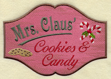 Mrs. Claus' Cookies and Candy Sign