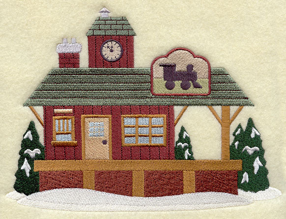 Christmas Village Train Depot