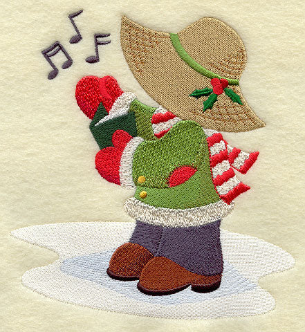 Christmas Caroling Fisherman Fred