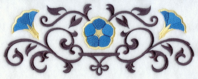 Morning Glory and Wrought Iron Border
