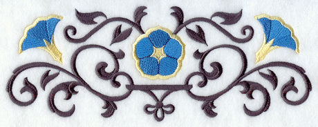 Morning Glory and Wrought Iron Border