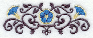 Morning Glory and Wrought Iron Border