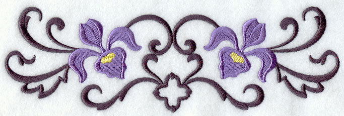 Iris and Wrought Iron Border