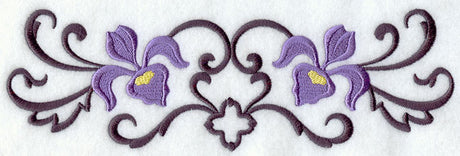 Iris and Wrought Iron Border