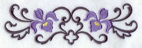 Iris and Wrought Iron Border