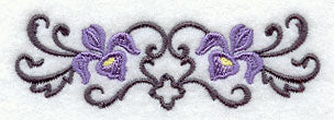 Iris and Wrought Iron Border
