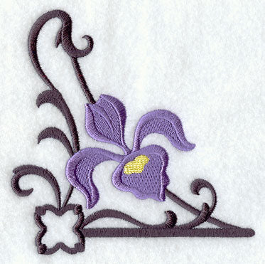 Iris and Wrought Iron Corner