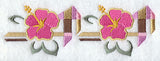 Art Deco Hibiscus Border