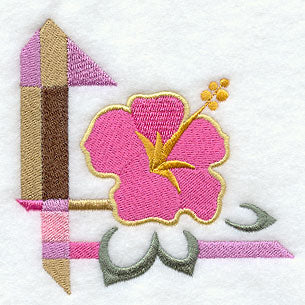 Art Deco Hibiscus Corner