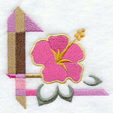 Art Deco Hibiscus Corner