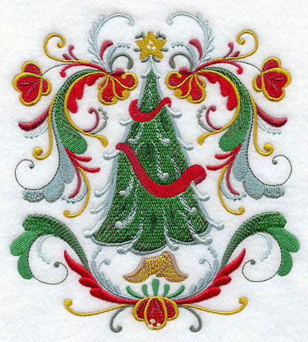 Rosemaling Christmas Tree