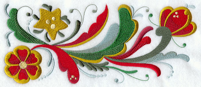 Rosemaling Christmas Border