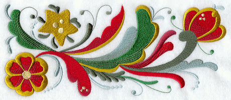 Rosemaling Christmas Border