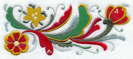 Rosemaling Christmas Border