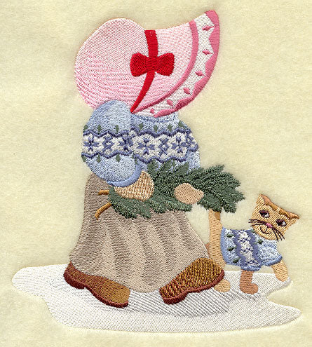 Sunbonnet Sue in Christmas Sweater