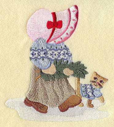 Sunbonnet Sue in Christmas Sweater