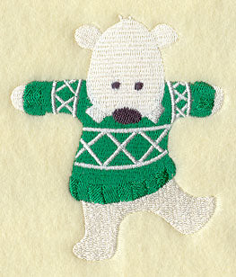 Petey Polar Bear in Christmas Sweater